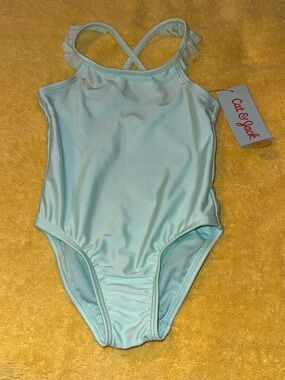 Cat & Jack Light Blue Swimsuit Baby Girls Size 18 months NWT New